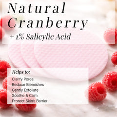 ARCONA tampons clarifiants framboise — distributeur pratique pour une utilisation matin et soir.