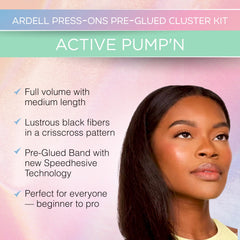 Ardell Active clusters sous-cils pré-collés Pump'n en 12 mm pour volume moyen