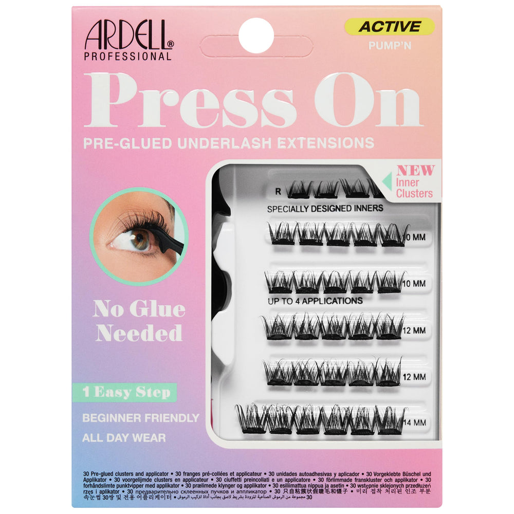 Ardell Active clusters sous-cils pré-collés Pump'n en 14 mm pour un look modulable