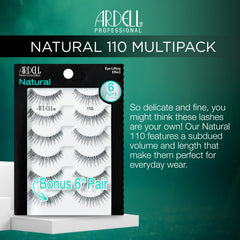 Ardell Bande Cils Naturels 110 Noir – usage quotidien avec effet naturel.