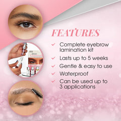 Ardell Brow Lamination Kit applied brows with lifted arches