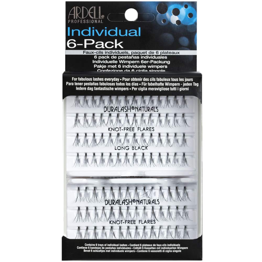 Cils Ardell sans nœud longs noirs pour un regard naturel et modulable.