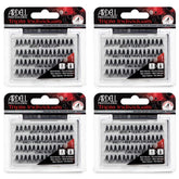 Cils Ardell triples individuels longs noirs sans noeud pour un regard amplifié