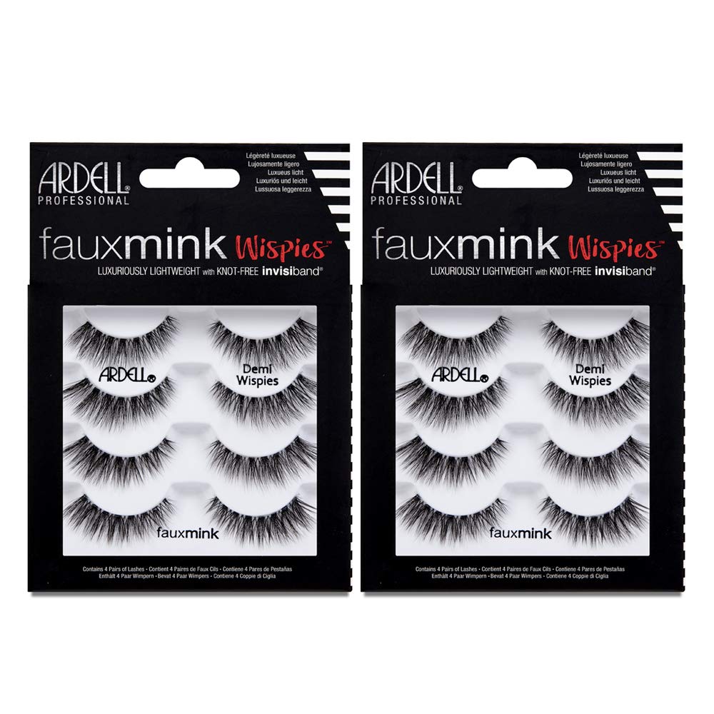 Cils Ardell Faux Mink Demi Wispies avec boucle naturelle pour un regard discret