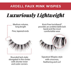 Ardell Faux Mink Wispies gros plan fibres et volume naturels