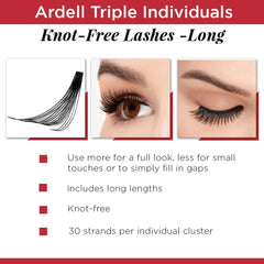 Volume naturel avec Ardell triples individuels longs et épais