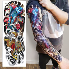 Tatouage temporaire Aresvns crâne pour bras, style saisissant et réaliste