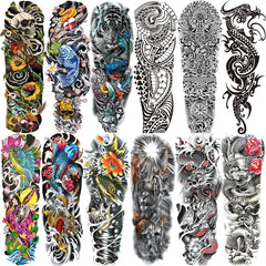 Tatouage temporaire Aresvns dragon pour bras, effet spectaculaire et durable