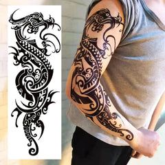 Tatouage temporaire Aresvns tigre pour bras, look audacieux et hydrofuge