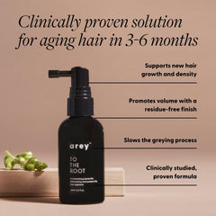 Arey To The Root Sérum, pompe intégrée pour doser facilement le soin capillaire.