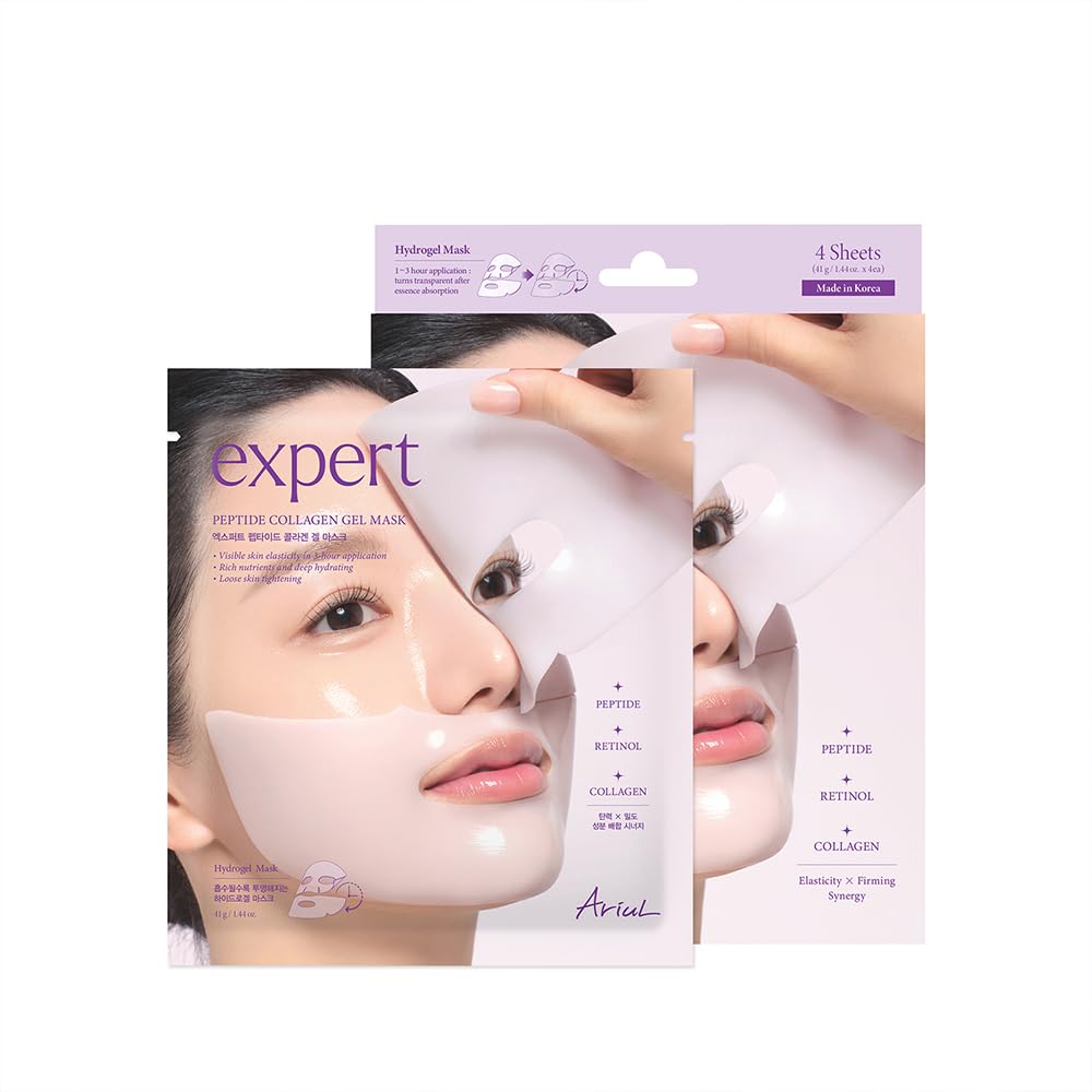 Ariul Expert Peptide Collagen Gel Mask pack hero delivers hydration for radiant skin.