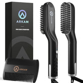 Brosse barbe chauffante Arkam, lissage rapide et chaleur réglable.