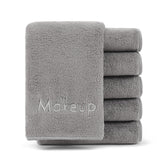 Arkwright Lot de 6 serviettes démaquillantes microfibre peluche gris – douceur et praticité