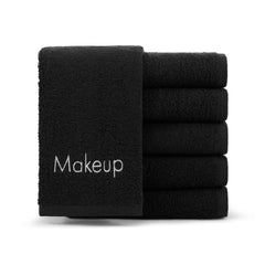 Arkwright serviettes maquillage noir, paquet de 6, parfaites pour démaquillage.