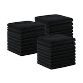 Serviettes Arkwright pour salon, pack 24, 16x27 pouces, noir, résistantes au blanchiment.