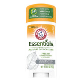 ARM & Hammer Essentials déodorant solide sans parfum, emballage lot-12, pratique à emporter
