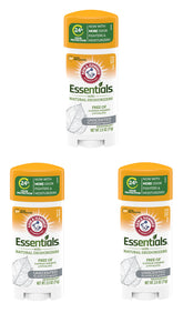 Arm and Hammer Essentials unscented deodorant stick in oval case for daily odor control.