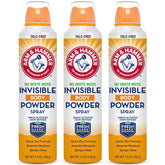 Arm & Hammer poudre en spray invisible pour le corps, contrôle la sueur.
