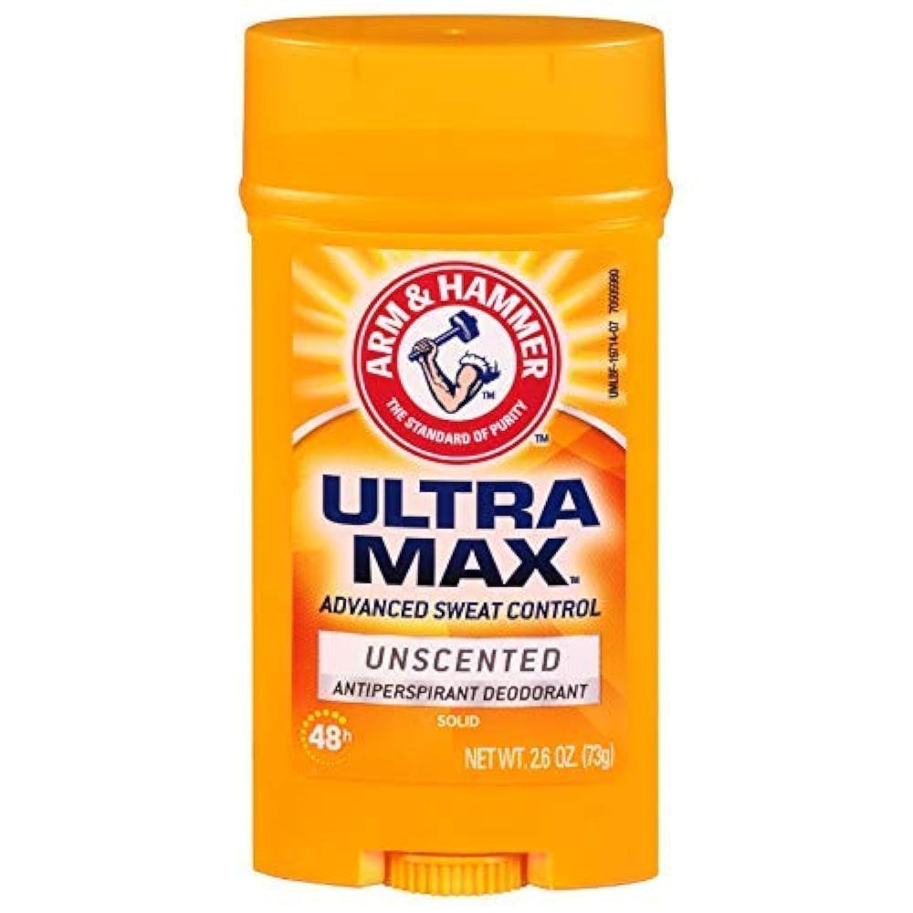 Arm et Hammer Ultramax déodorant invisible sans parfum, protection quotidienne discrète.