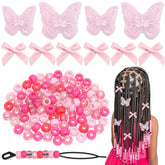 AROCOOY petits nœuds roses gradient pour cheveux, parfaits pour braids