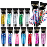 AROIC 14 couleurs paillettes pour corps et visage, look festif durable.