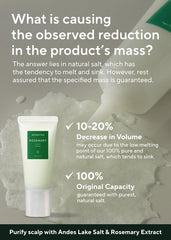 AROMATICA ingrédients romarin et sel des lacs Andes: soin naturel et purifiant.