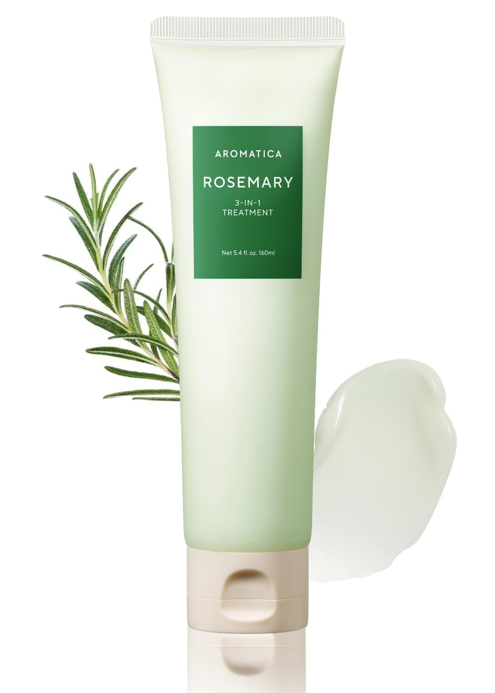 AROMATICA Rosemary 3-en-1, bouteille élégante prête à nourrir les cheveux.
