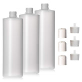Ensemble de 3 bouteilles Aromine 8oz naturelles, idéal pour DIY soins capillaires.