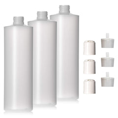Ensemble de 3 bouteilles Aromine 8oz naturelles, idéal pour DIY soins capillaires.