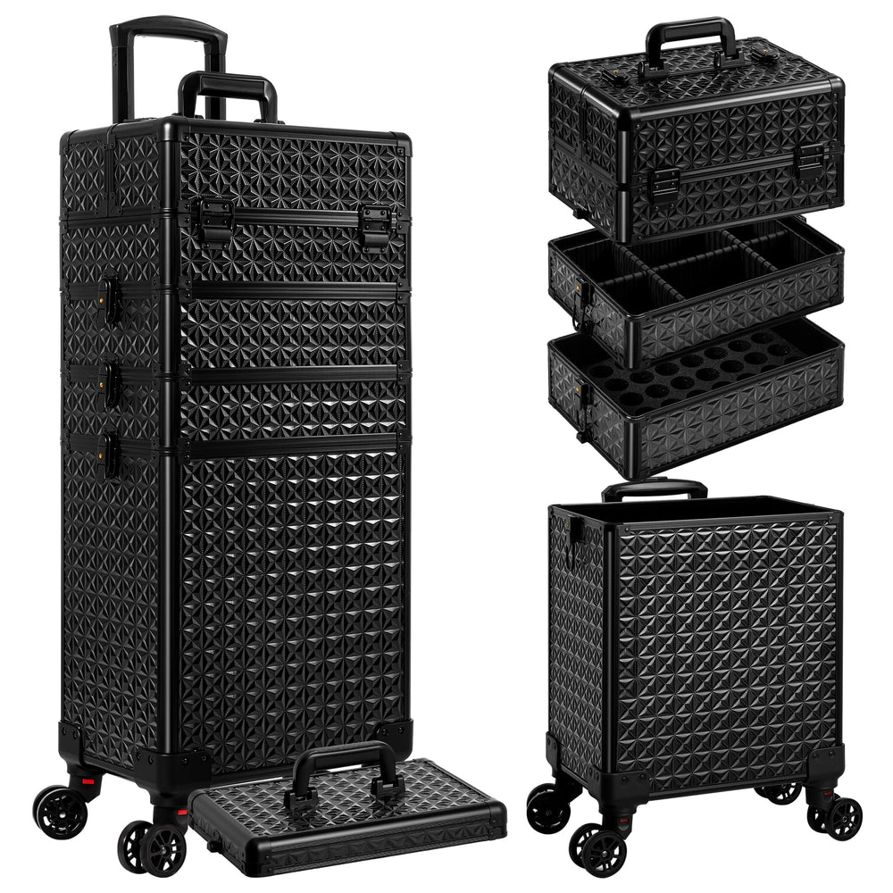 AROUs train-case maquillage roulant offrant un rangement sûr et pratique pour les déplacements