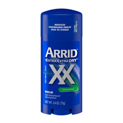 Texture du déodorant Arrid XX sans parfum en gros-plan.