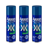 Arrid XX Extra Extra Dry Ultra Clear aerosol can for everyday protection and Ultra Fresh scent.