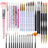 Artdone ensemble-outils-ongles-35-pcs: kit complet pour créations précises à domicile.