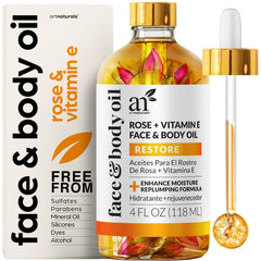 Artnaturals huile visage rose bio vitamine E, hydratation en profondeur.