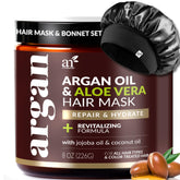 Masque cheveux Artnaturals à l’argan et jojoba pour hydrater et réparer.