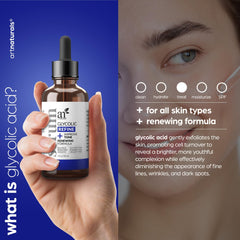 gouttes du Sérum Glycolique d artnaturals appliquées sur la peau