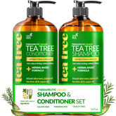 Artnaturals Shampoing arbre à thé – flacon visible pour un nettoyage en profondeur.