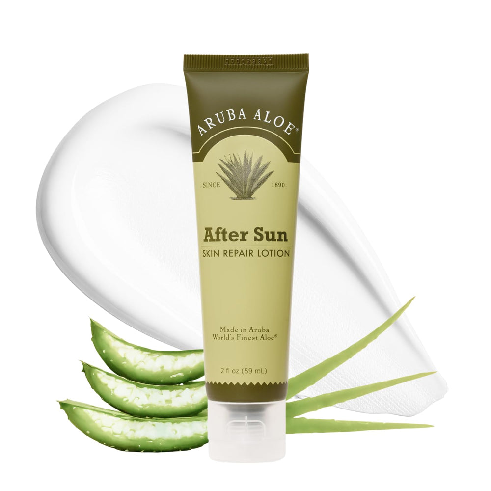 ARUBA ALOE après-soleil lotion en flacon, hydratation rapide pour la peau.