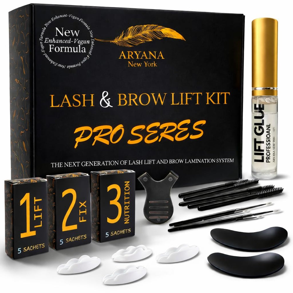 Kit ARYANA NEW YORK pour courbure des cils et lamination des sourcils, résultats professionnels.