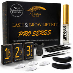 Kit ARYANA NEW YORK pour courbure des cils et lamination des sourcils, résultats professionnels.