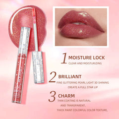 Aseawave gloss lèvres échantillon rose pour lèvres lumineuses et brillantes.