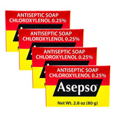 Asepso original bar soap pack four 80g bars for antibacterial cleansing