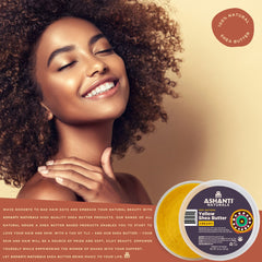 Ashanti Naturals Beurre Karité Jaune Cru, soin cheveux renforçant.