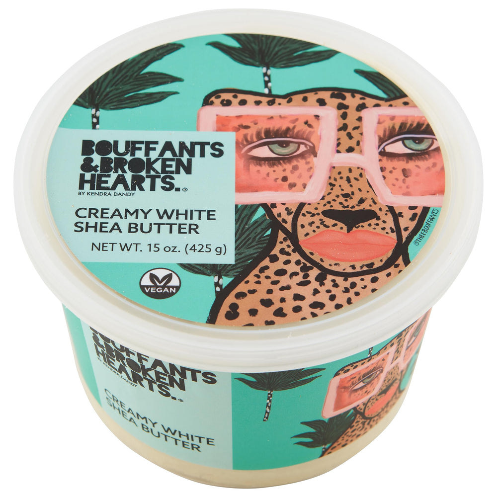 Ashanti Naturals texture crème karité blanc, peau douce et hydratée.
