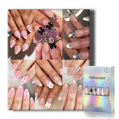 Ashowner onglets réutilisables et ensemble de 144 ongles pour un look prêt-à-porter