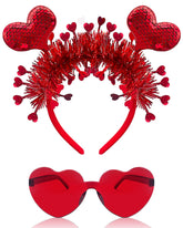 Asikkon bandeau cœur rouge, prêt pour une ambiance romantique.