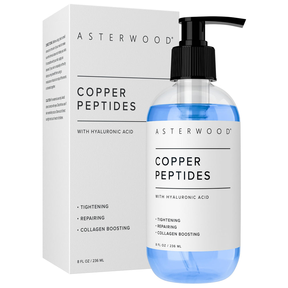 Sérum cuivre Asterwood pour le visage — bouteille élégante prête à l'application et hydratation