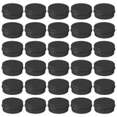 ASUNFO boîte aluminium noire 0,5 oz, conteneur rond et portable pour cosmétiques.