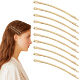 Pince-cheveux dorée Aswewamt géante 85 mm, idéale pour chignons volumineux.