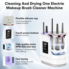 ATIDIE nettoyeur-pinceaux électrique 3 en 1: solution nettoyante efficace utilisée.
